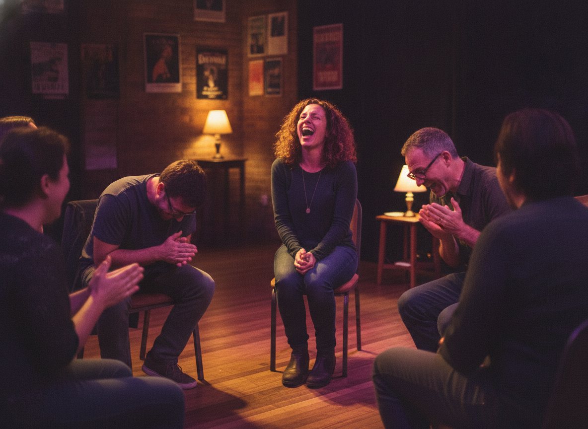 Improv for Grown-Ups improv class in session