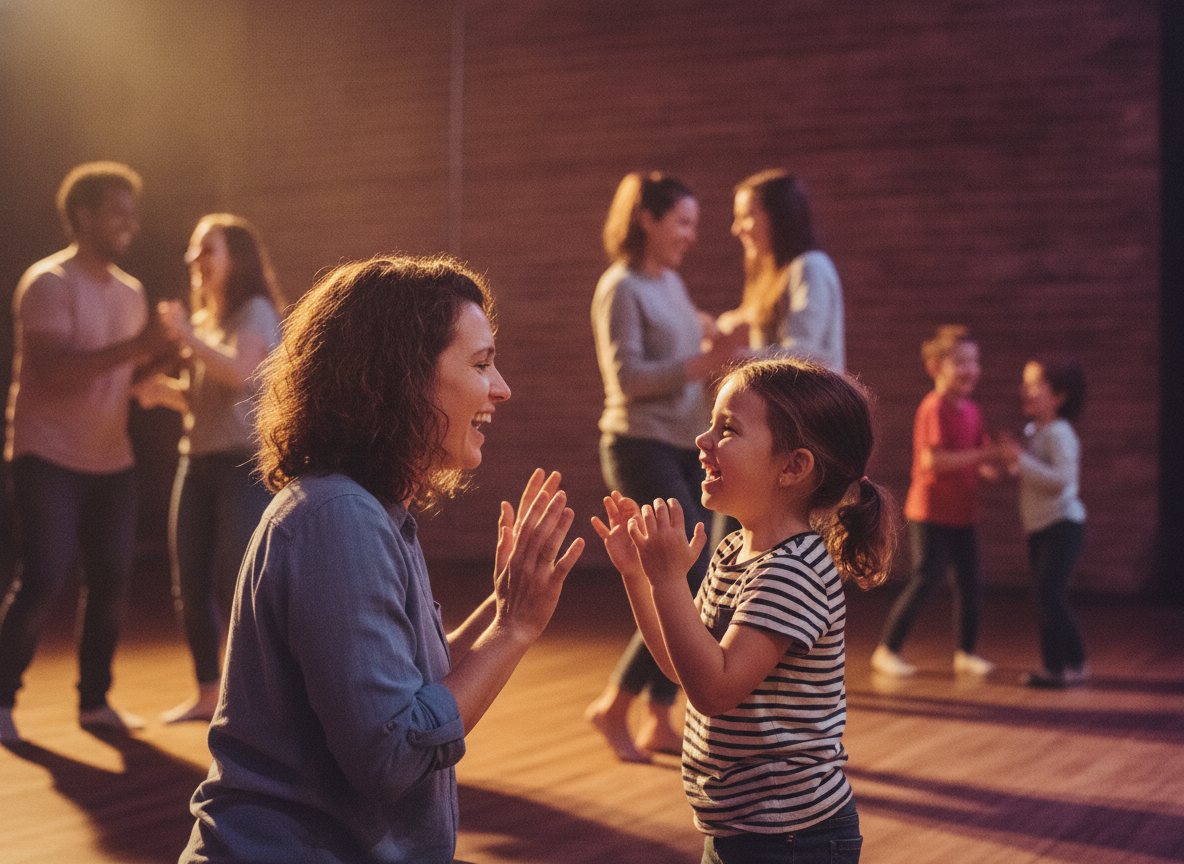 Family Improv improv class in session
