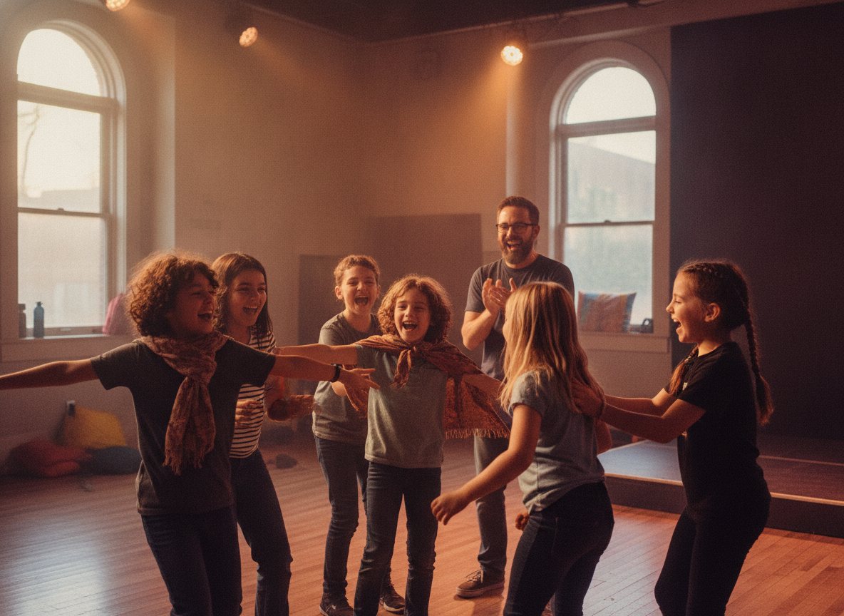 Homeschool Improv improv class in session